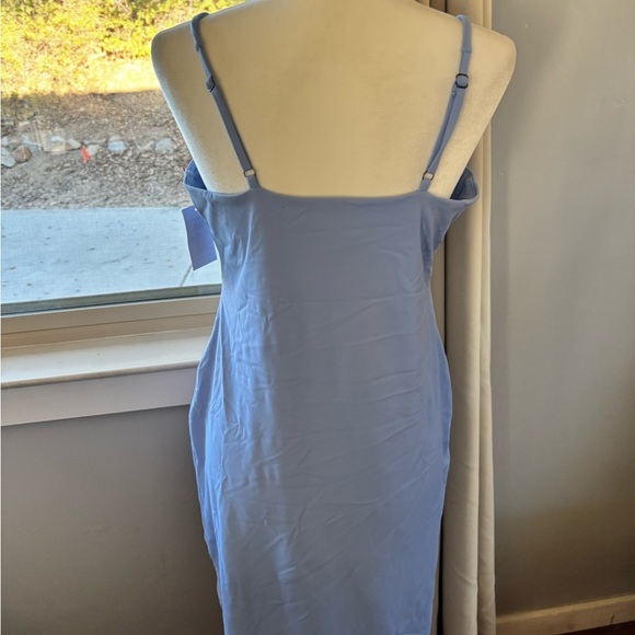 Second date look- Open Edit midi stretch blue hydrangea dress - NWT size XL - Picture 12 of 14
